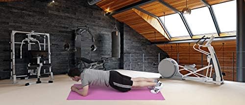 Čitač misli YOGAPVC-BLK All Purpose Extra Thick Yoga Fitness & amp; prostirke za vježbe s trakom za nošenje, Anti-suza visoke gustine
