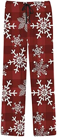 Muške božićne padžama hlače elastični struk GNOME grafičke lounge hlače sa džepovima za crtanje duge padžama