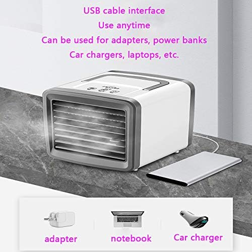 Xzrwyb prijenosni hladnjak zraka, mali klima uređaj za hlađenje i vlaženje za hlađenje i vlaženje, uredski USB punjenje malih ventilatora