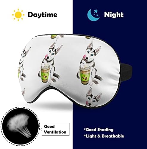 Pas slatko štene maske za spavanje za spavanje za oči sa podesivim noćnim kaišem noćnim očima za žene muškarci