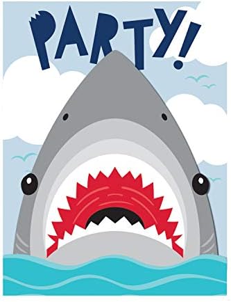 Creative Converting Pozivnice za zabavu Shark, 8 CT