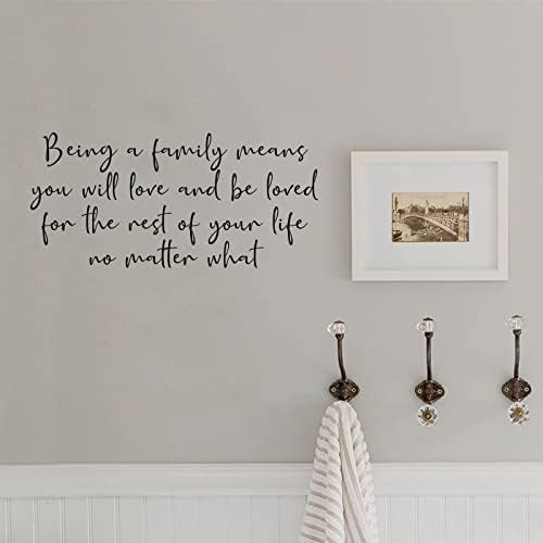 Biti porodica znači da ćete voljeti zidne naljepnice naljepnice zidne naljepnice vinil naljepnica moto