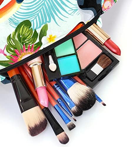 Kozmetičke vrećice za žene, torbe torbice šminkera organizator za skladištenje šminke za makeupe Girls, papagaj tropski ananas Frangipani
