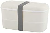 SJYDQ 2slojna kutija za ručak sa pretincima nepropusna Bento kutija izolovana posuda za hranu sa