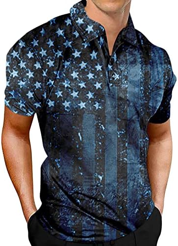 Anime majice muške Patriotske performanse Dan nezavisnosti američka zastava Classic Fit Shirt Pro 5 majice