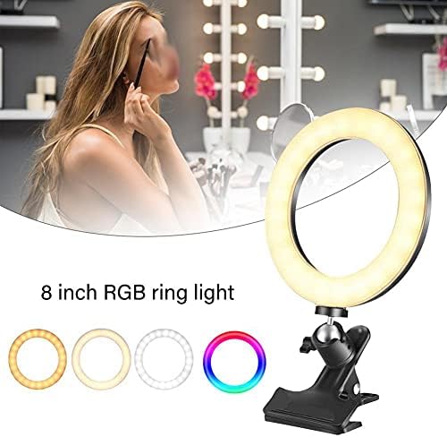 n / A podesivo zatamnjeno LED Selfie prstenasto svjetlo Flash RGB svjetlo za fotografiju Desktop Kamera telefonska lampa za osvjetljenje za Live Stream Makeup