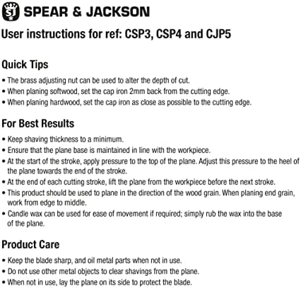 Spear & Jackson CSP4 br. 4 zaglađivanje ravnine