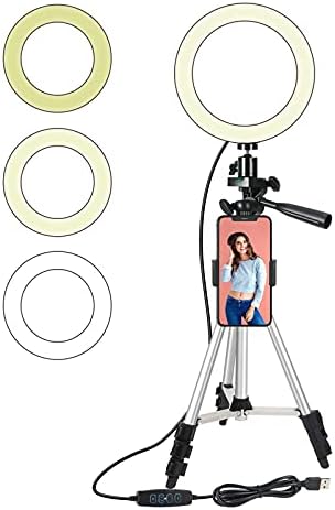 6 Selfie Ring Light, ODOM 39 stativ sa prstenastim svjetlom, 3 načina boja 11 nivoa svjetline, lampe