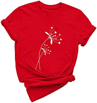 Žene Jesen Ljeto bluza s kratkim rukavima 2023 odjeća modna posada pamučna grafička ručka gornja majica za žene