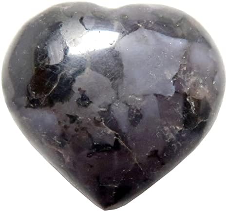 Satenski kristali Gabbro Heart Lover Čarobni indigo crni kamen 2,5-2,75 inča
