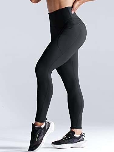 CADMUS HIGH-SHAISTED gamaši za žene, temmske kontrolne joge hlače sa džepovima, 2 ili 3 pakovanja