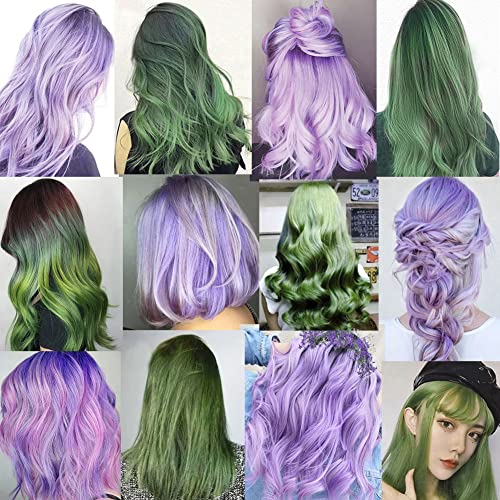 SARARHY obojene ekstenzije za kosu u Holiday Party Highlights 21 inčni ravni sintetički ljubičasto zeleni ukosnice