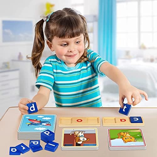 Igračke za učenje za djecu od 3 4 5 godina - 116 kom kratka Samoglasnička slova sortiranje igračaka za čitanje pravopisa sa dvostranim Flash karticama, igračka za aktivnosti učenja u predškolskom vrtiću za dječake djevojčice