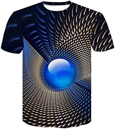 Ljetne majice za muškarce muške modne 3D Print majice smiješne grafike uzorak Crewneck Pack majice za