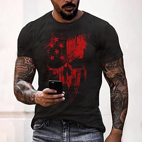 Košulja 4. jula, muški ljetni casual 3d tiskani kratki rukav na vrh majica
