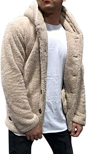 Muška jesenska zima Solid Cardigan Casual Fleece Goss Labavi kaput