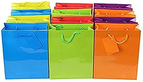 IFAVROW123 Pojedinačne poklon torbe za svijetle boje za bilo koju priliku - Veliko - 12 paketa
