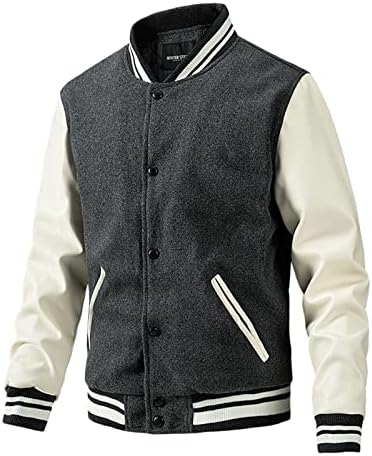LUVLC bejzbol jakna, tipka s dukserom Bomber Varsity College Outerwear, unisex patchwork uniforme ulični kaputi