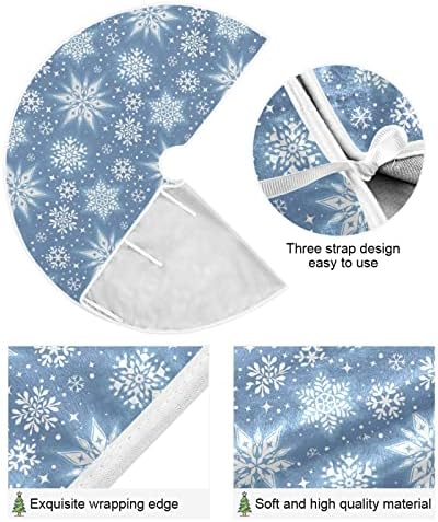 Oarencol zimske snježne pahulje snježno plava božićna suknja od 36 inča Xmas Holiday Party Tree Detaos