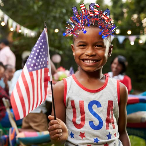 Needzo Patriotska traka za glavu američke zastave, SAD svjetlucavo 4. jula svečani Dodaci za kosu za žene,
