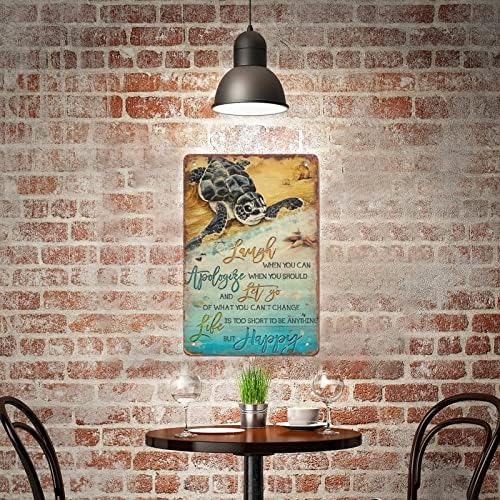 ZZZRSYR Funny Novelty Metal-Trajanje je kratka morska kornjača smiješna - retro zidni dekor poklon za man petice Početna Vrtni barovi kafići Kafići Klub 8 x 12 inča