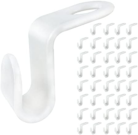 Andiker 40pcs vješalica za vješalice, plastični mini ormar Organizator vješalica, uštedu prostora kaskadne priključne kuke za vješalice za odjeću, bijelo