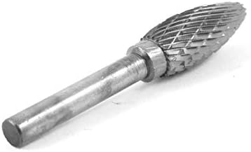 X-DREE 12mm x 6mm Plameni oblik dvostruki rez Volfram karbid rotacioni Brusni alat (Herramienta de broca de molienda rotatoria de tungsteno de tungsteno de corte doble de forma de llama de 12 mm x 6 mm