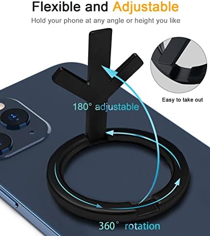 Podesivi Magsafe Kickstand, [2023 nadograđen] Jkoailiwiwiwic Telefon Grip, MAGSAFE PING TELEFON POVRŠINA KICKSTIAND Kompatibilan sa iPhoneom 14/13/12 Pro Max Plus Mini mini