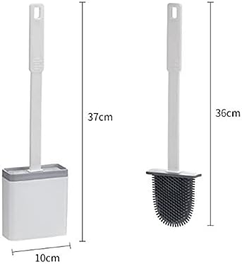 Lakikamts toaletna četkica 1pcs WC je četkica i držač zidna ugradnja, bez klizanja dugačka ručica meka silikonska
