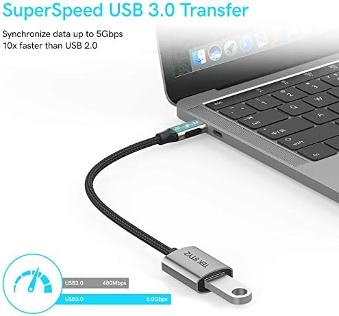 TEK STYZ USB-C USB 3.0 adapter kompatibilan je sa vašim Samsung SM-T505 OTG Type-C / PD muški USB 3.0 ženski pretvaračem.