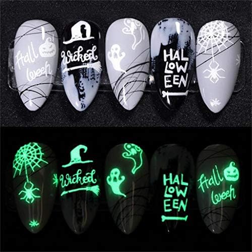 DIY Halloween dizajn noktiju Svjetleća naljepnica 3D naljepnice za nokte Nail Finger