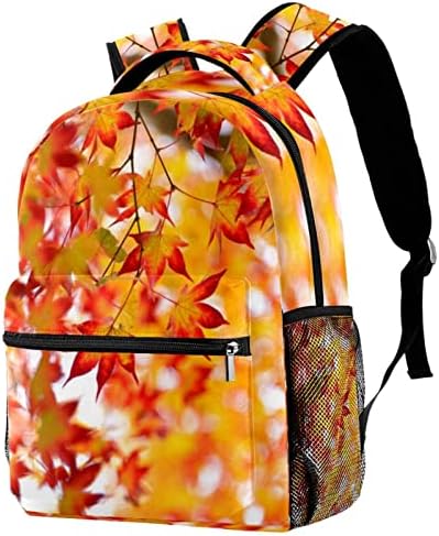 VBFOFBV ruksak za ženske dnevne laptop ruksak za laptop Travel Casual torba, jesenji narandžasti javorov listovi