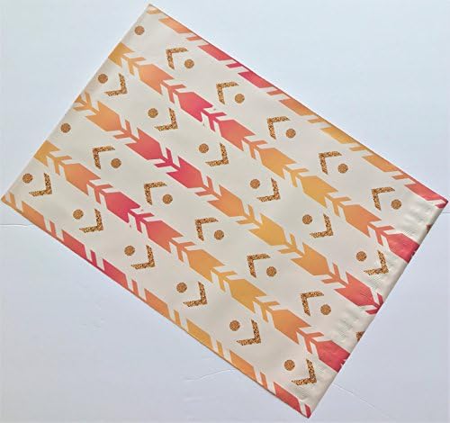10x13-Cute Pink Orange Arrows Designer štampane Poli Mailers koverte za otpremu samo zaptivanje Butik prilagođene