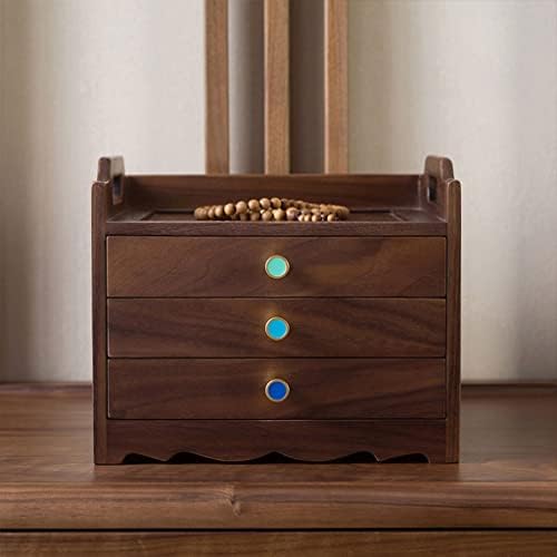 EMERS Exquisite-kutija za nakit kutija za odlaganje višeslojna ladica kutija za nakit Drvena kutija može čuvati