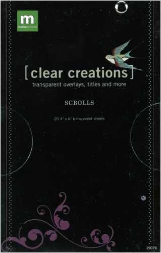 Clear Creations prekrivanje 4x6 listova, 20 / knjiga: svitke