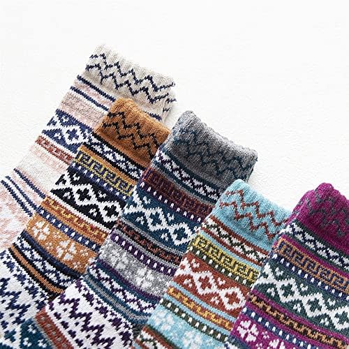 Ganfanren ženske sredine vunene čarape jesen i zima zadebljane i tople ženske čarape duže križu