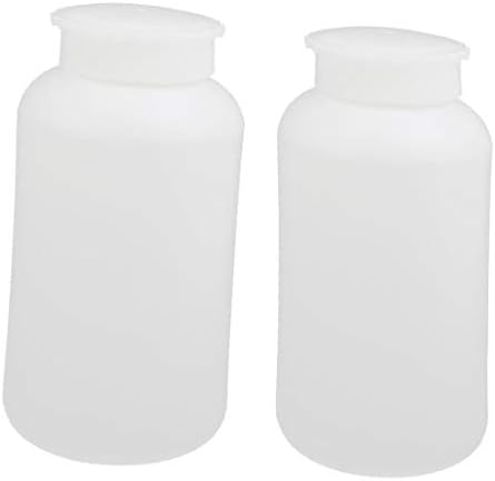 X-dree 2pcs promjera 90mm 175mm visina 1000ml HDPE plastična okrugla boca bijela (2pcs 90mm diámetro 175mm altura 1000ml hdpe botella redonda de plástico blanc-o