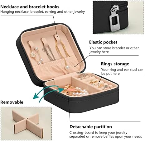 Suncowers 1 Custom Travel Nakit Case PU kožna personalizirana prijenosna kutija za nakit Organizator