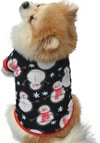 Mikey Store Božićni ljubimac štene snjegonski snježni pulover visokokvalitetna vezena odjeća