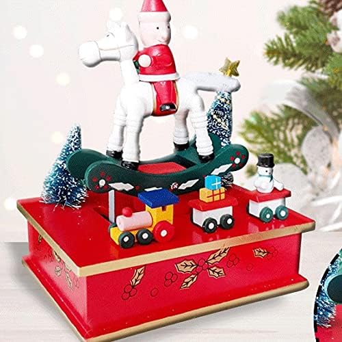 MXiaoxia Božićni ukrasi Drvena muzička kutija Music Box Dekoracija sobe Kreativna muzička kutija