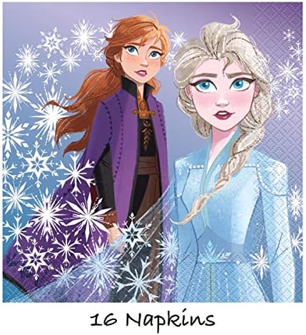 Jedinstveni Frozen 2 Set potrepština za zabavu - služi 16 - uključuje ukras banera, pokrivač za stolove, velike tanjire, salvete, šolje i sveće
