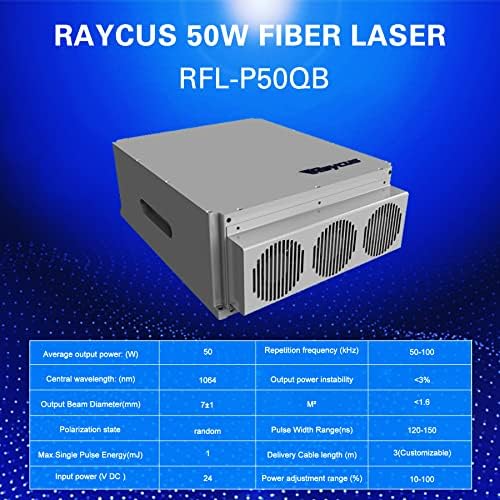 Noualaser 50W Raycus vlakna laserska mašina za označavanje s rotacijskom osi 80mm 6 u inline obožavateljima