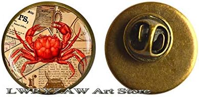 Crab pin, nakit od rakova, broš rakovi, morski nakit, parni teretni rakovi, braš okean, morski pin, M119
