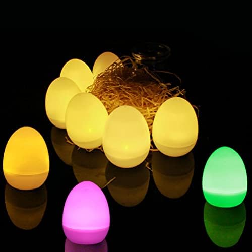 Cabilock Led stolna lampa 12kom noćna lampa u obliku jaja svijetli igračka za jaja LED atmosfera svjetlo dekor elektronski JEDEC svjetlo za jaja za zabavu sjajni ukras za djecu igračke