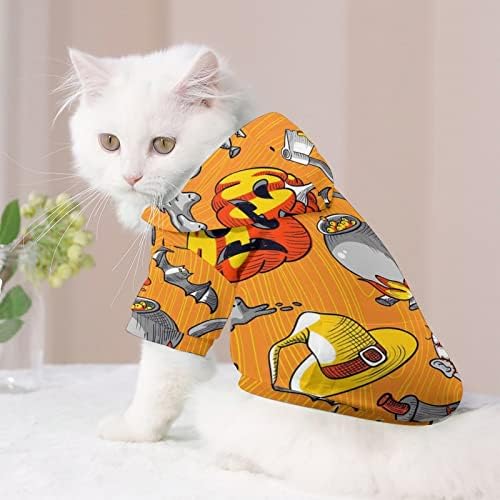 Sretan Halloween Cat jednodijelni kostim u trendovskim psećim kostim sa poklopcem za kućne ljubimce
