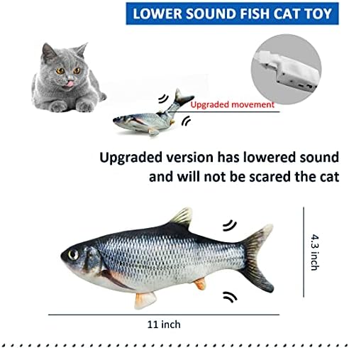 Floppy Fish pas igračka, Floppy Fish,11 realistična Interaktivna živahna igračka za mačke za kućne ljubimce