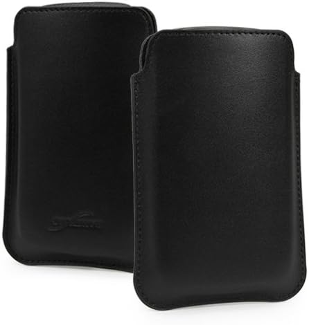 Boxwave futrola kompatibilna sa Pocketalk glasovnim prevodiocem - torbica od prave kože, tanak Luksuzni lagani džep od prave kože za Pocketalk glasovnog prevodioca - Nero Black