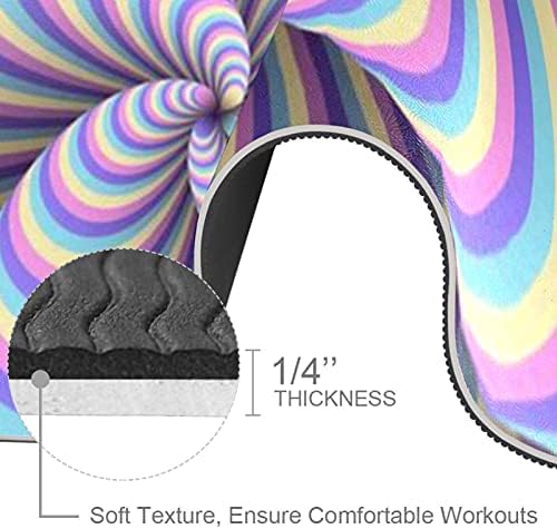 Višebojna apstraktna traka Extra Thick Yoga Mat - ekološka neklizajuća Vježba & podloga za fitnes podloga za vježbu za sve vrste joge, pilatesa i vježbi na podu 72x24in