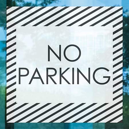 CGsignLab | Nema parkinga -Sripete bijele prozore za klizanje | 5 X5