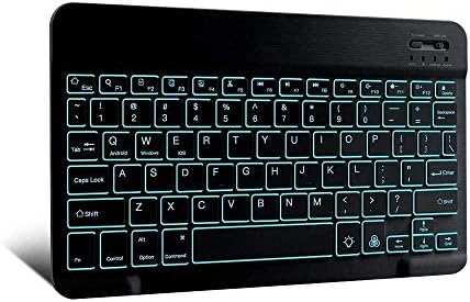 BoxWave tastatura kompatibilna sa Fullant Android 11 tabletom za Kid FLY7073 - SlimKeys Bluetooth tastatura - sa pozadinskim osvetljenjem, prenosiva Tastatura sa praktičnim pozadinskim osvetljenjem-Jet Black